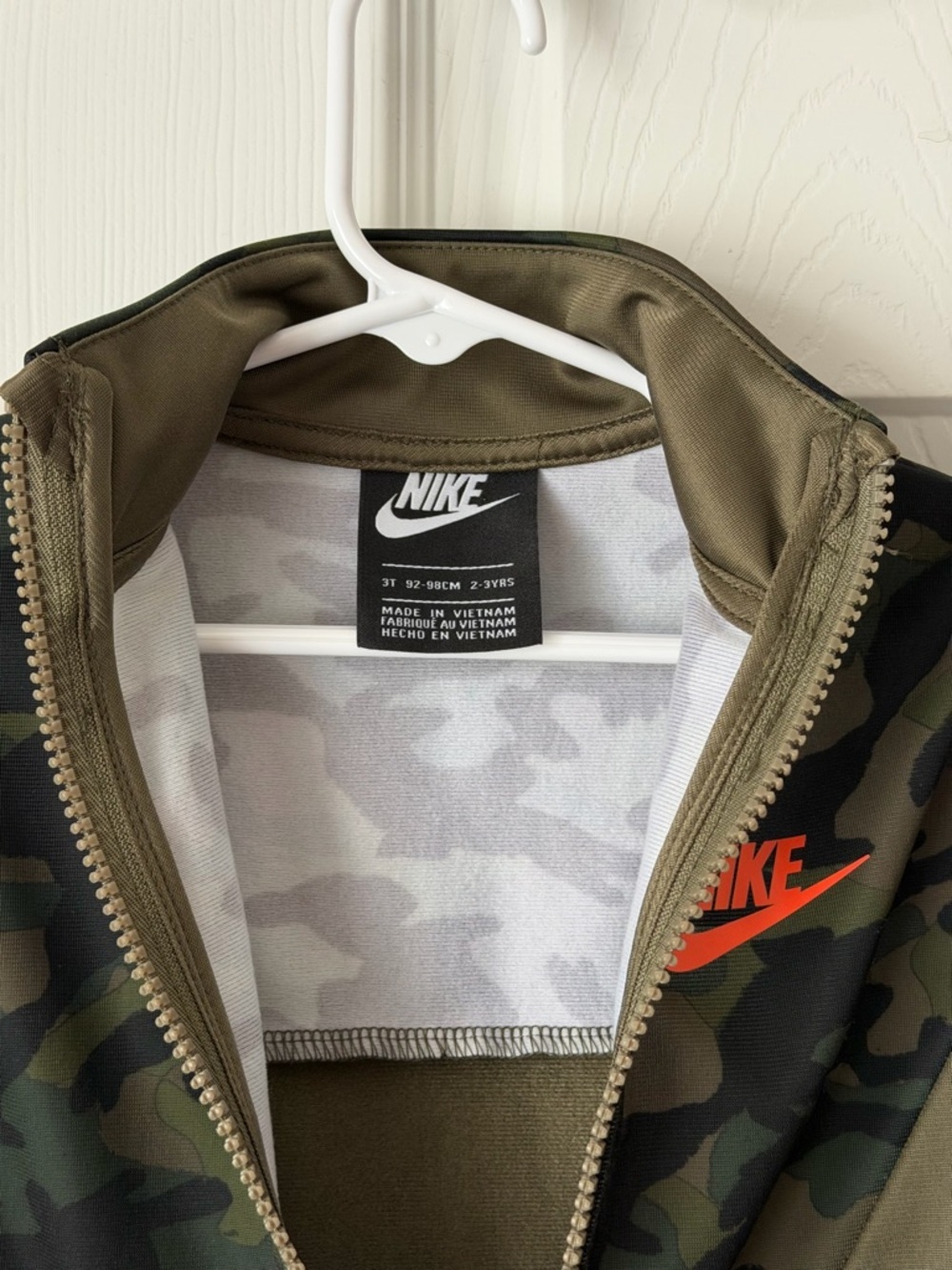 Nike Camo Toddler Jacket 3T Green Full Zip Track Jacket - Picture 2 of 5
